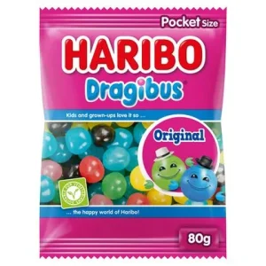 Dragibus Veggie 350g Haribo deelzak snoep Nightmart.be
