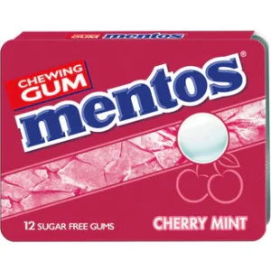 Mentos Kauwgom Cherry Mint kersen munt suikervrij 12 stuks Nightmart.be